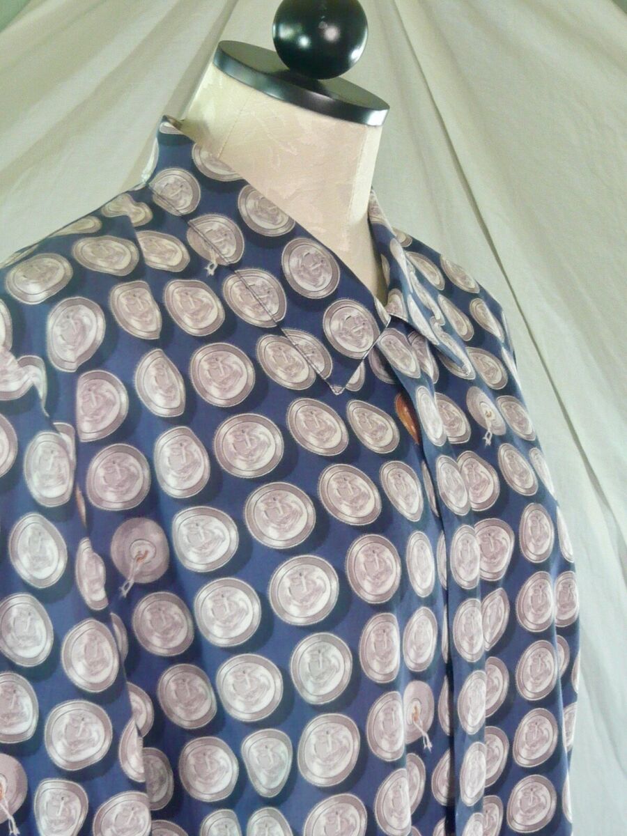 JAEGER vintage 80s boxy SHIRT New Wave style fab coin print JAEGER vintage 80s boxy SHIRT New Wave style fab coin print