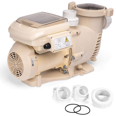 XtremepowerUS 3HP Swimming Pool Pump Variable Speed Inground Pool 1.5/2'' Adapter
