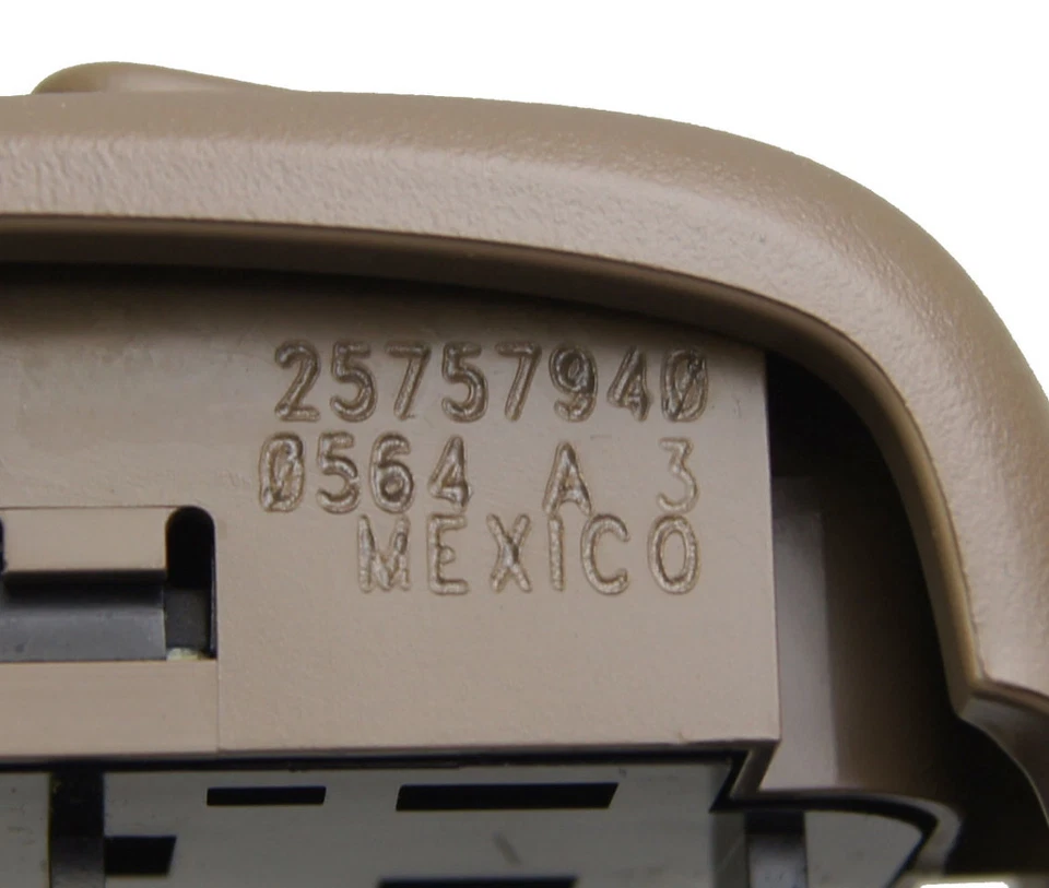 2004-2005 凯迪拉克 Deville 右握开关组件羊绒棕褐色全新原始设备制造商 25757940 — 第 3/4 张图片