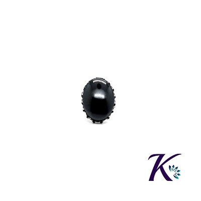 Bague En Argent Massif Avec Cabochon Hématite - Taille 55 - Occasion