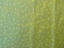 Polka Dots, Lt. Green Dots on Green Cotton Fabric 44" Wide x 27 " long