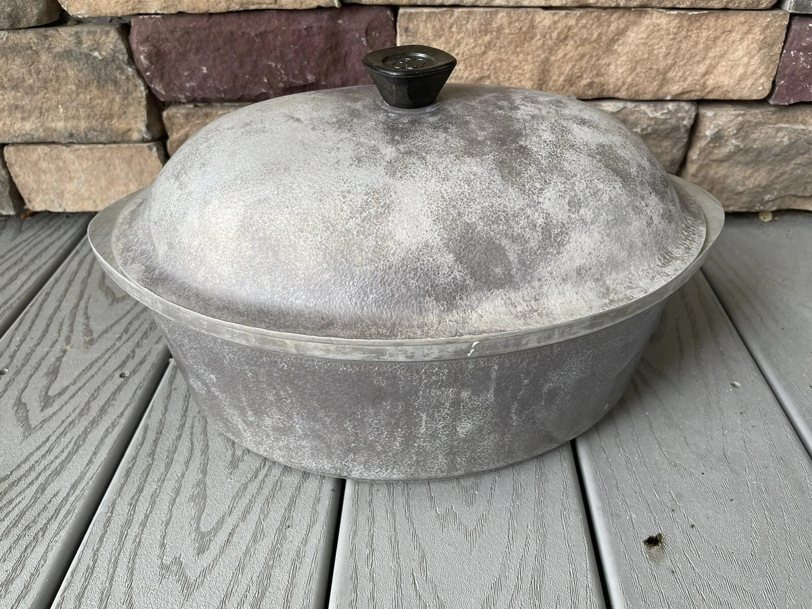 Club Cast Aluminun Vintage Oval Stovetop Roasting Pot Dutch Oven
