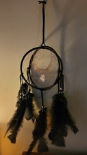 Handmade Dream Catcher With Feathers and Quartz Crystal Home Decor SEE DESC. 