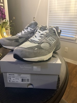 Size 15 - New Balance 993 Gray White for sale online | eBay