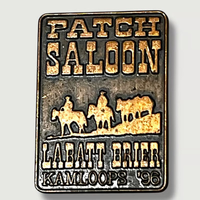 Patch Saloon Labatt Brier Kamloops British Columbia Canada 1996 Vintage Pin B4