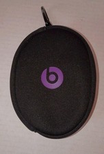 Beats by Dre Headphone 6x4x2 Soft Zipper Case Only Black with Purple Logo  Clip