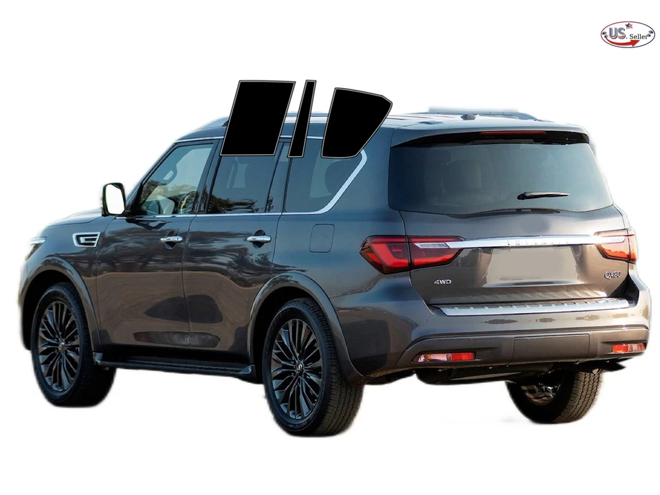 Kit de película de tinte de ventana de 2 capas precortada personalizada computarizada para Infiniti QX80 2014-2024 Foto 3 de 4