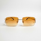 Cartier Rimless Gold Unisex Eyeglasses CT0092O Diamond cut Coffee Tint Lens  — photo 1