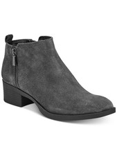 KENNETH COLE NEW YORK Womens Gray Dara Almond Toe Block Heel Leather Booties 7 M