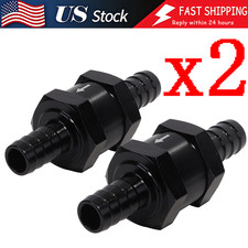 38 Fuel Check Valve One Way Inline Non Return Diesel Gasoline Black 10mm 2pcs