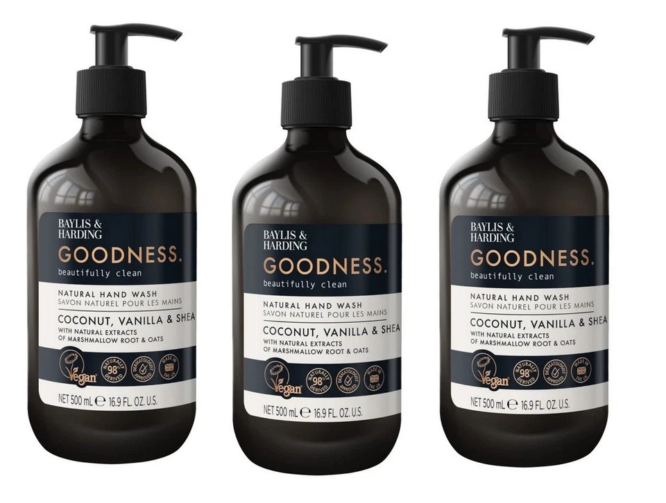 Baylis & Harding Goodness hand wash Coconut, Vanilla & Shea 500 ml ( 3 Stück) - Bild 1 von 1