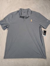 Nike Dri-Fit Golf Polo Men's Size XL Gray Performance Logo Active Athleisure NWT