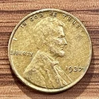 1937-P Lincoln Wheat Cent Monster Woody Error Wood Grain Improper Alloy Mix