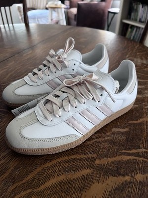 Samba OG W Shoes Size 8.5W JE1351 White And Pink Sneaker NIB