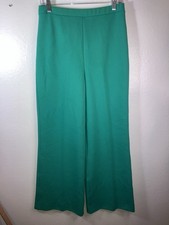 VTG 1960s 1970s Jantzen Grass Green Wide Leg Womens Pants Size 14 Fits 29x29.5