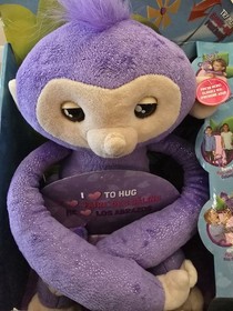 Fingerlings HUGS WowWee Kiki Advanced Interactive Plush Baby Monkey Pet Purple