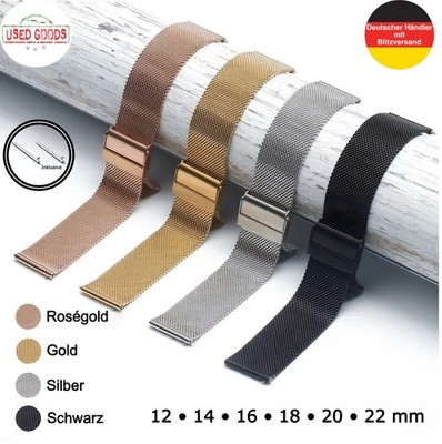 Uhrenarmband Milanaise Armband 12 14 16 18 20 22 Mesh Edelstahl Universell Uhr