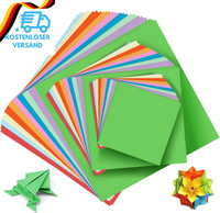 300Blatt Faltpapier Bunt 20X20 & 15X15 70 G/M² Kinder & Erwachsene Doppelseitig