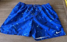 2019 Nike Just Do It all over print swim trunks men sz XL blue