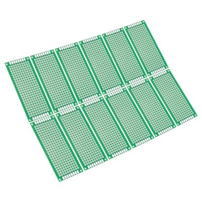 12 Stück einseitige Lötschienen 1,2'' x 2,8'' für PCB Board Circuit grün