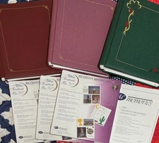 Lot of 3 Creative Memories  8 X 10 Scrapbooks w pages + 3 White Pg & 1 Protector