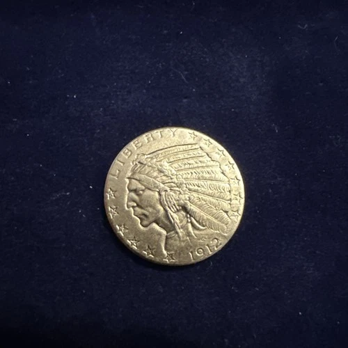 1912 Indian Head Gold Half Eagle Coin
