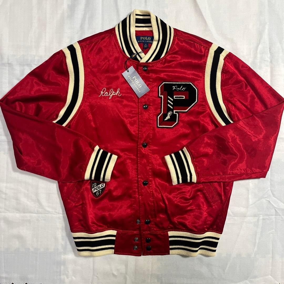 Polo Ralph Lauren Varsity Jacket Patch Tiger Rare New and Red
