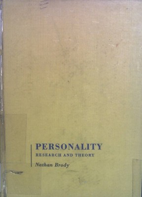 Personality: Research and Theory. Brody, Nathan: