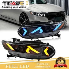 For Honda Accord 10th Gen 2018-2022 Full LED Headlights Assembly Start Animation