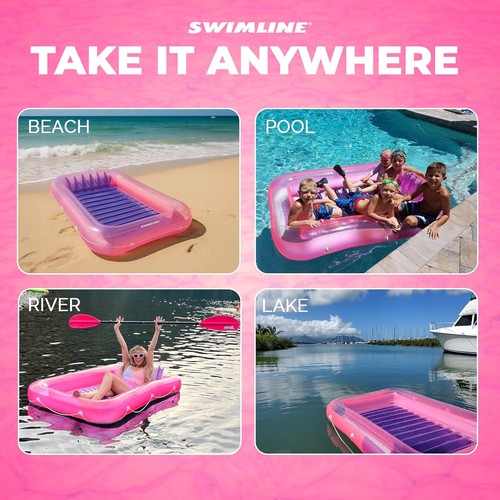 SWIMLINE Sonnenwanne, klassisch aufblasbar Classic, (rosa / lila)  - Bild 8 von 9