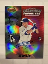 Gavin Lux 2020 Bowman's Best Rookie Auto Franchise Favorites /60 Dodgers