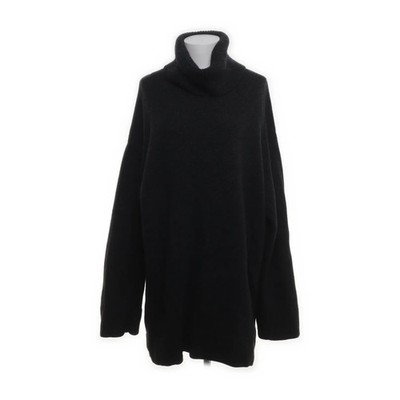 H&M, Rollkragenpullover, Größe: L, Grau/Schwarz, Kaschmir/Wolle, Einfarbig #hyP