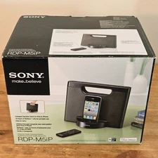 Sony RDPM5iP 30-Pin iPhone/iPod Portable Speaker Dock Original Box (NO REMOTE)