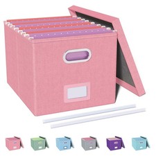 File Organizer, File Box, File Cabinet for Letter File Folder Storage, Portab