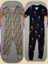 Hanna Andersson Lot of 3 Zip Footless Pajama Sleepers Cotton PJ Overall Lot 3 90