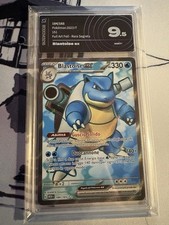 Carta Pokemon 151 Blastoise Ex 184/165 Gradate 9.5  Mint + AiGrading ITA