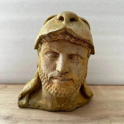 Buste Héraclès Mythologie Gréco Romaine Pierre Reconstituée Statue Antique Déco - Photo 1/4