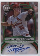 2025 Topps Tribute Tribute Auto Green 21/99 Michael McGreevy #TA-MMG Auto 1ob0