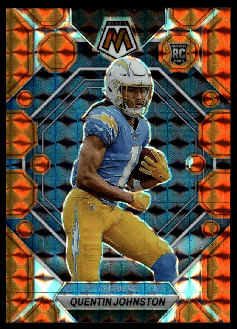 2023 Panini Mosaic #356 Quentin Johnston Orange Mosaic Rookie #/199