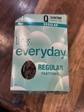 Leggs Everyday Regular Sheer Toe Suntan Size Q - 4 Pair Pantyhose