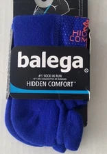BALEGA HIDDEN COMFORT NO SHOW NEON BLUE SOCKS XL/ EXTRA LARGE, MEN 12-14