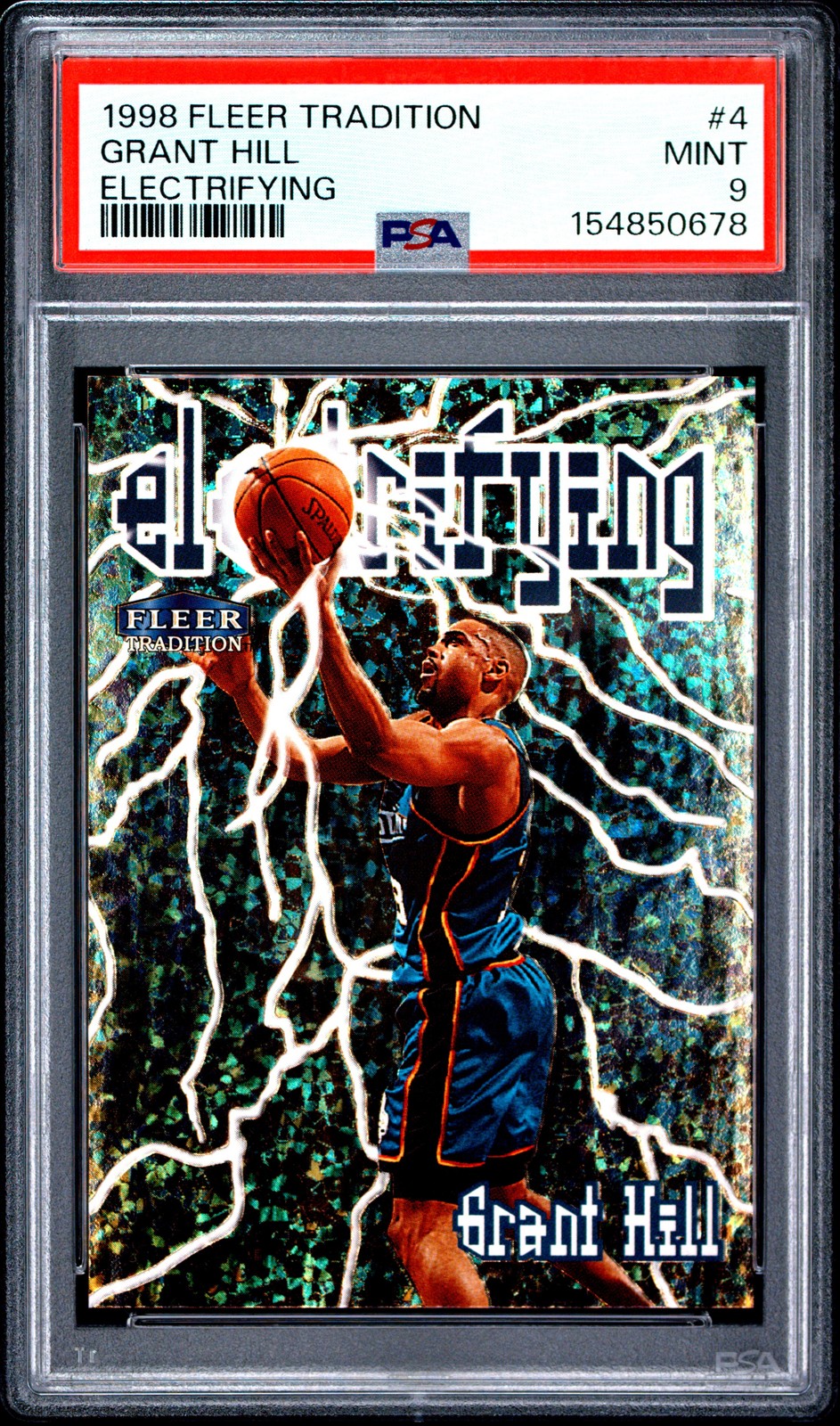 1998 FLEER TRADITION ELECTRIFYING #4 GRANT HILL PSA 9