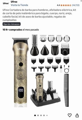 Ufree Cordless Rechargeable Hair Trimmer & Clipper Kit Bronze for Men
