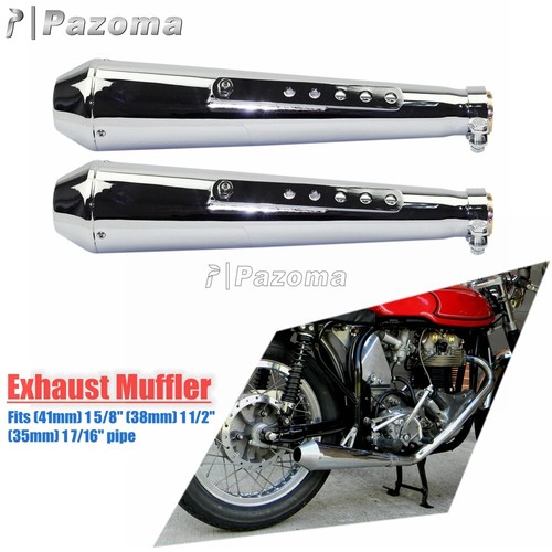 18" Shorty Reverse Cone Megaphone Exhaust Muffler For Harley Touring Road King - Picture 3 of 11