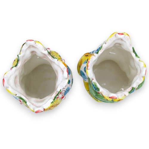 Têtes De Moro Scilly Emiri (Couple) H 13/14 CM Ca. Céramique Caltagirone - Photo 4 sur 7