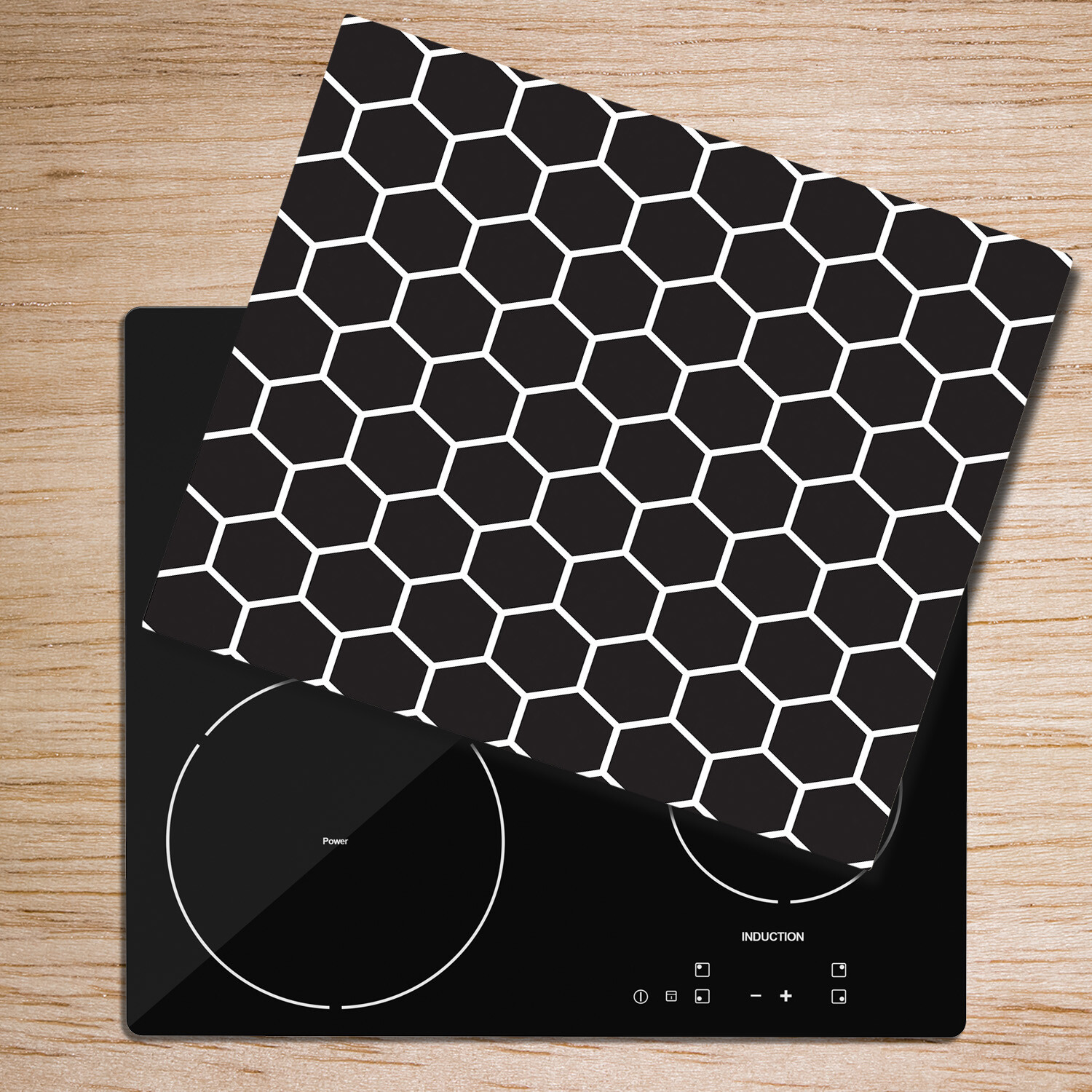 TMK Planche à Découper En Verre, Cache-plaque De Cuisson, Plaque Vitrocéramique, 1 Pièce, 52 X