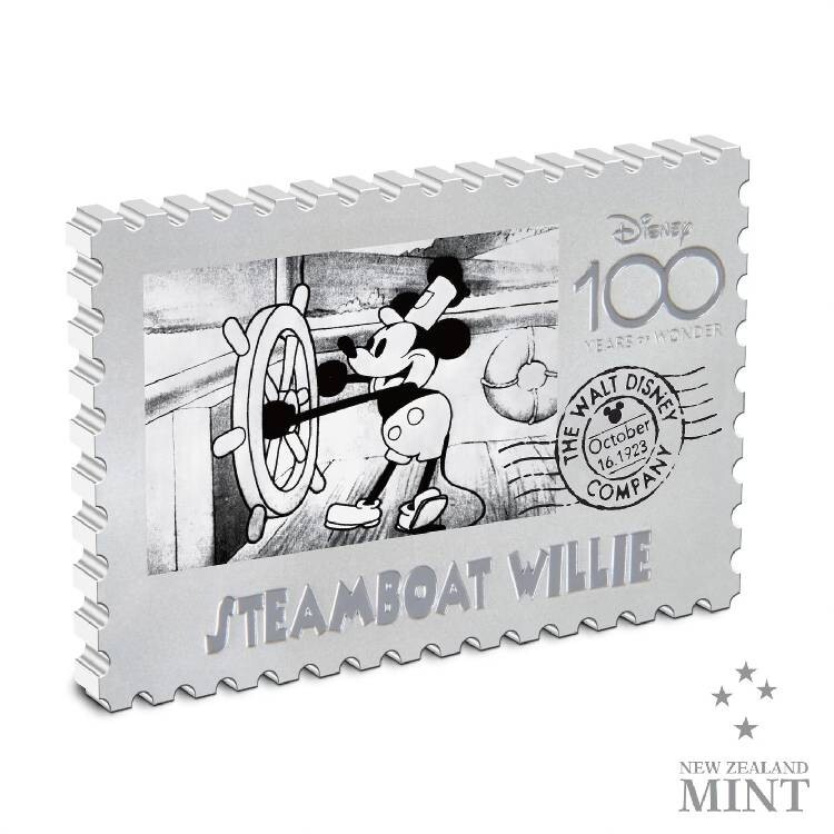 100 yr Disney Mickey Mouse Steamboat Willie NGC PF 70 Stamp 1 oz
