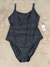 Shade Shore Women's One Piece XL 16-18 Black Swimsuit Retails 40 NWT
