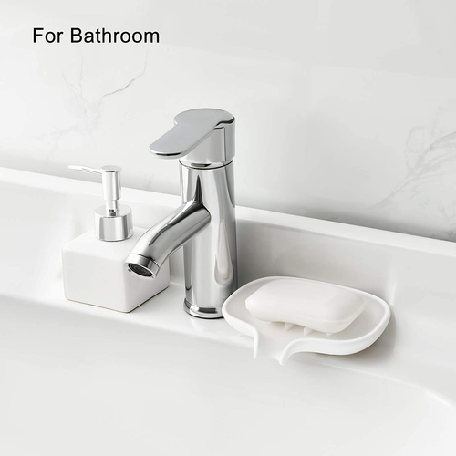 Silicone Soap Dish for Bathroom,Bar Soap Holder for Shower with Draining Tray, W - Picture 5 of 12