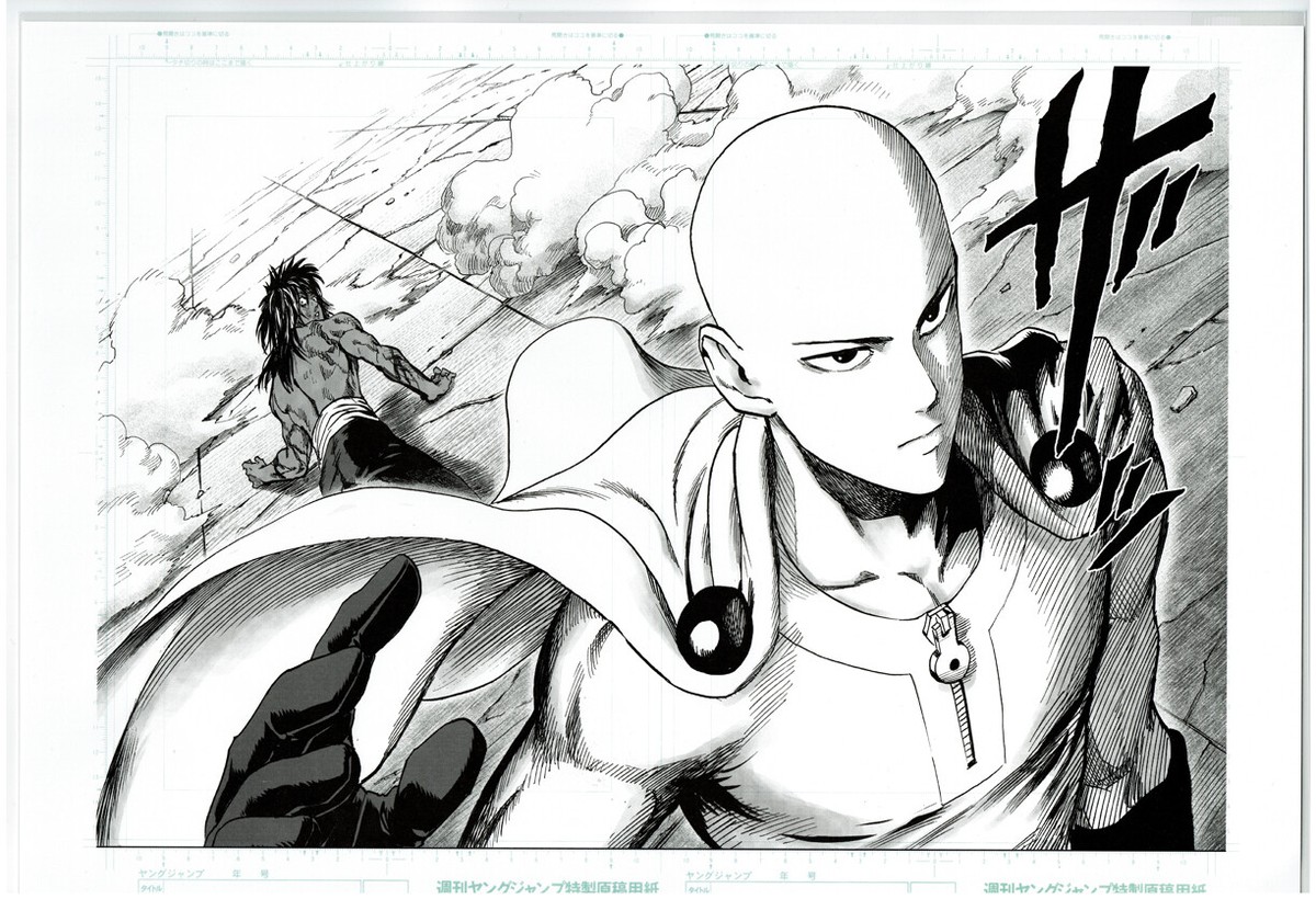 ONE-PUNCH MAN Manga Page ART PRINT Manuscript REPRODUCTION Replica